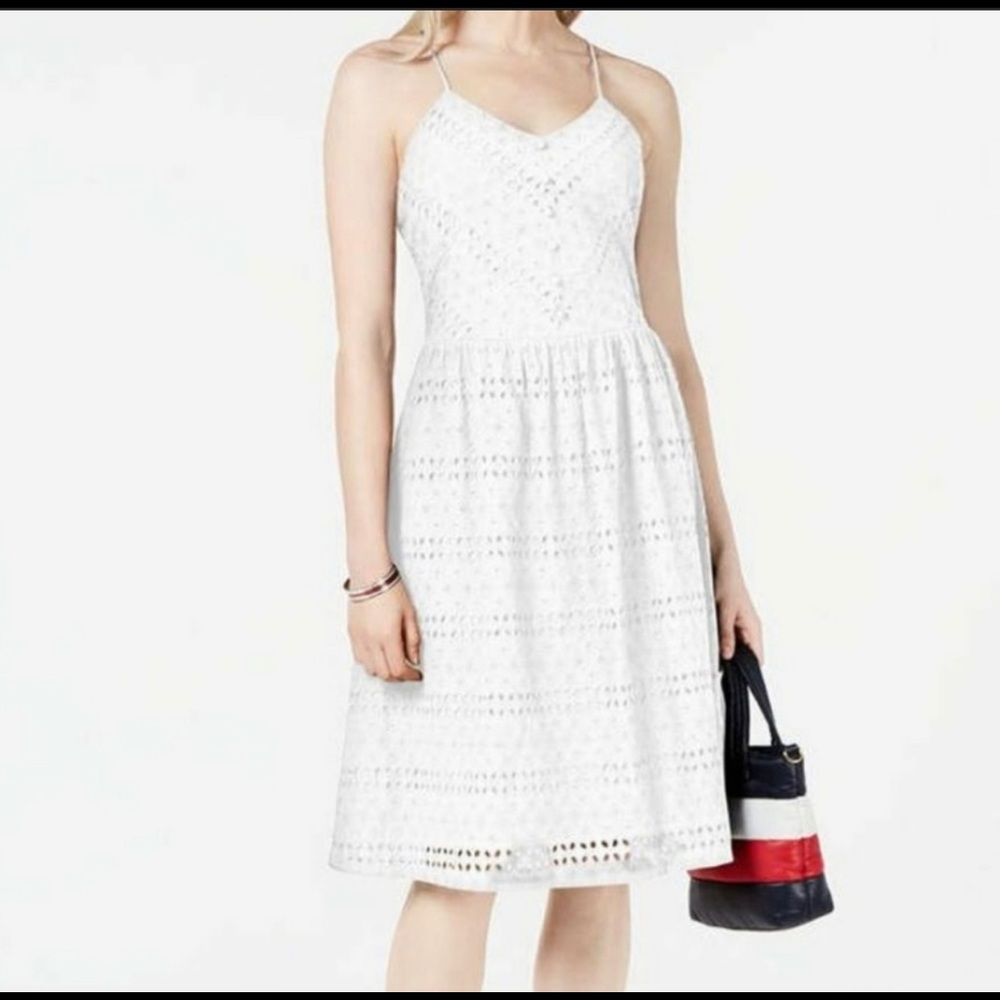 Tommy Hilfiger eyelet white dress size 2